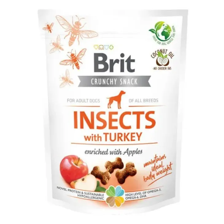 Brit Crunchy Snack, Insects With Turkey | 200g.
