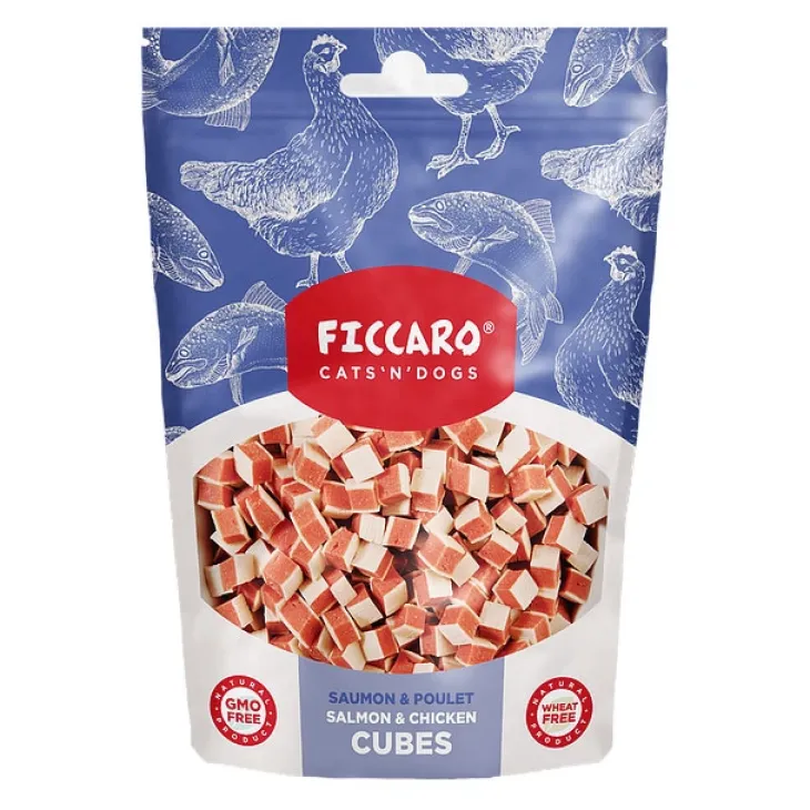 Ficcaro Salmon & Chicken Cubes | 100g