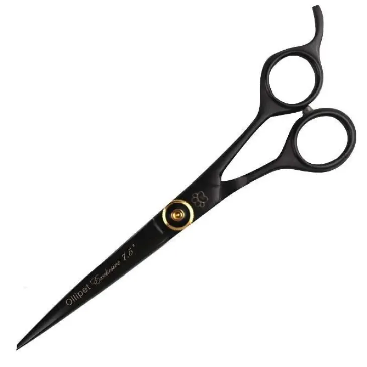 Ollipet Exclusive Black/Gold groomingsaks | 7,5"