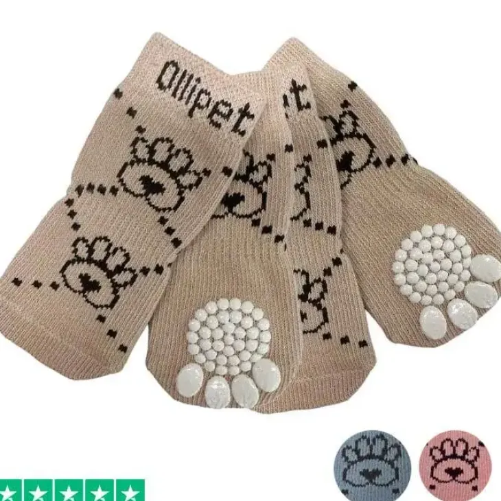 Ollipet skridsikre hundestrømper | OlliPaw 4 stk